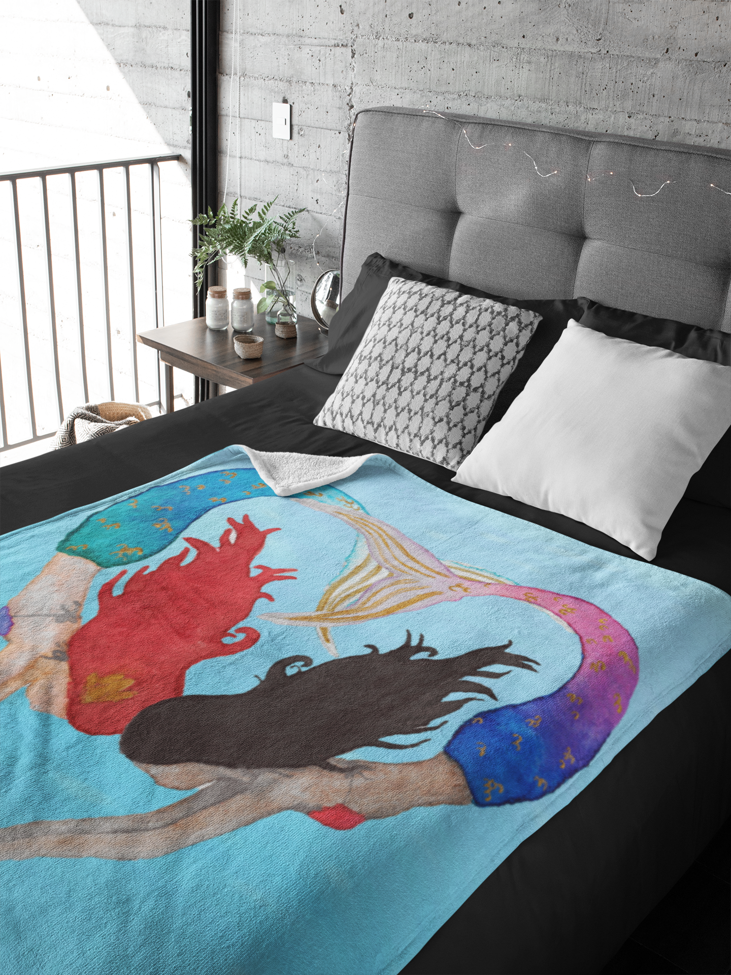 Pre-Order "I Heart Mermaids" Plush Throw Blanket