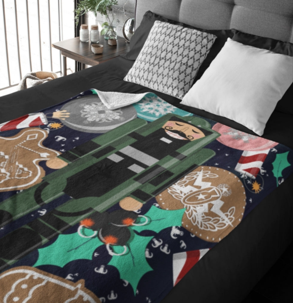 "An EOD Christmas" Plush Throw Blanket