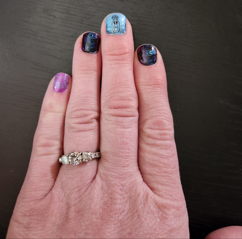 "EOD Ombre" Nail Art Strips (Purples & Blues)