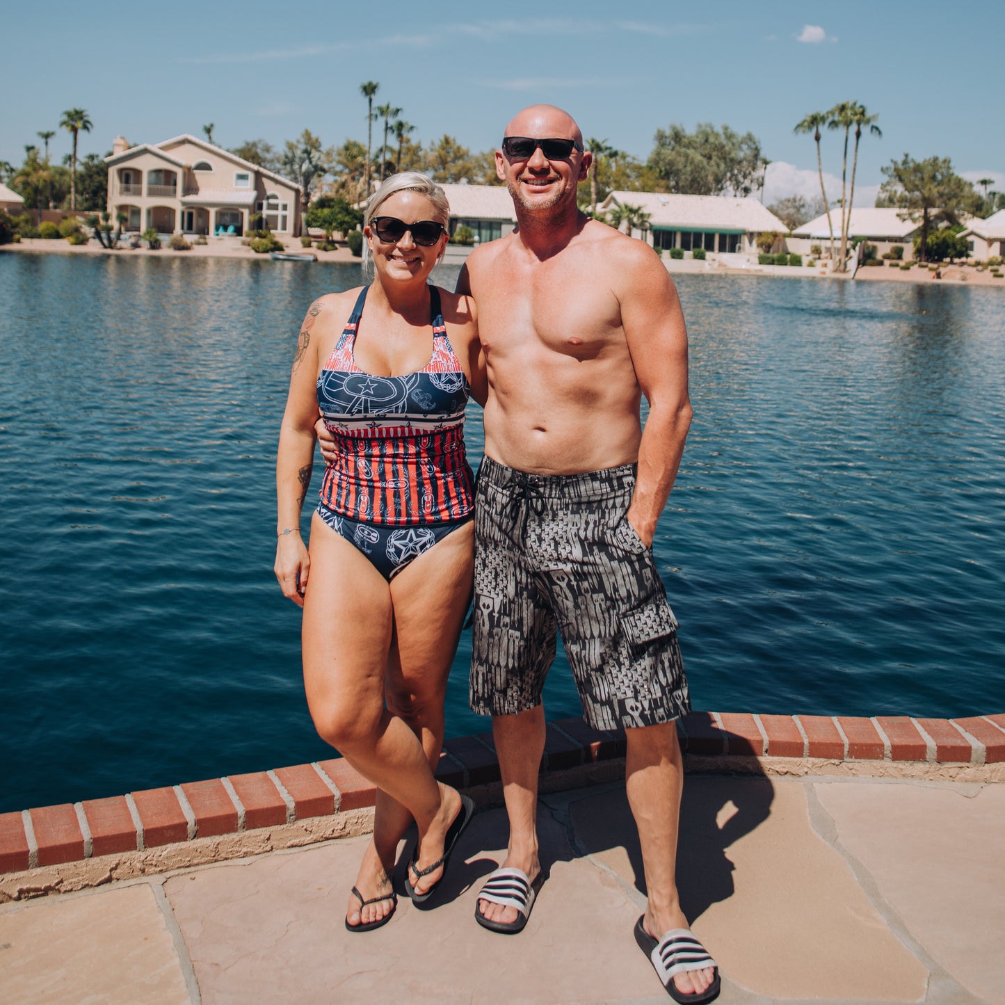 "EOD Bomb Flag" Board Shorts