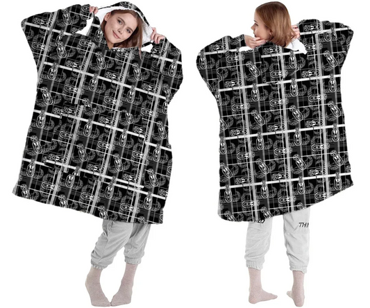 Pre-Order "EOD Plaid" Oversized Sherpa Hooded Blanket (Adult)