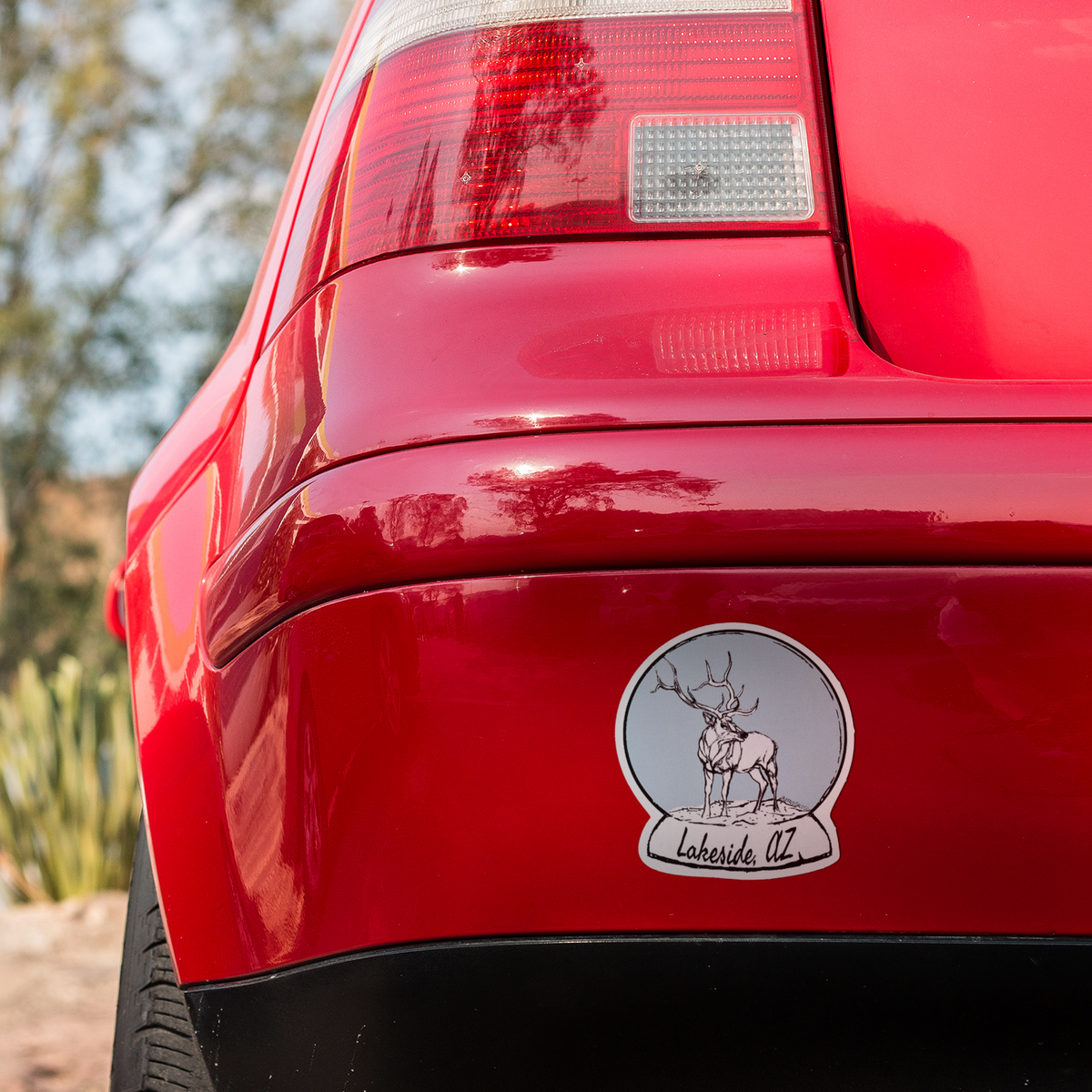 Vinyl Sticker/Decal - "Snow Globe" (Lakeside, AZ Elk)