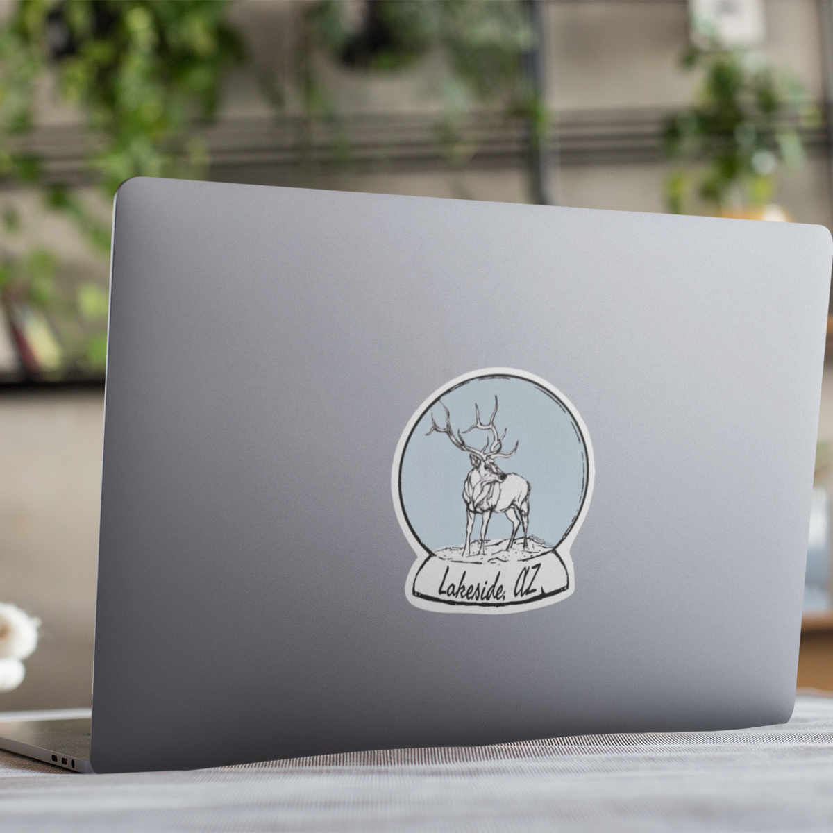 Vinyl Sticker/Decal - "Snow Globe" (Lakeside, AZ Elk)