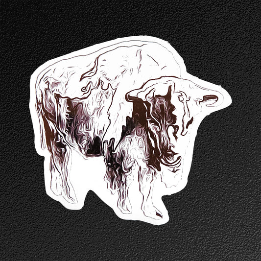 Melting Buffalo Vinyl Sticker/Decal