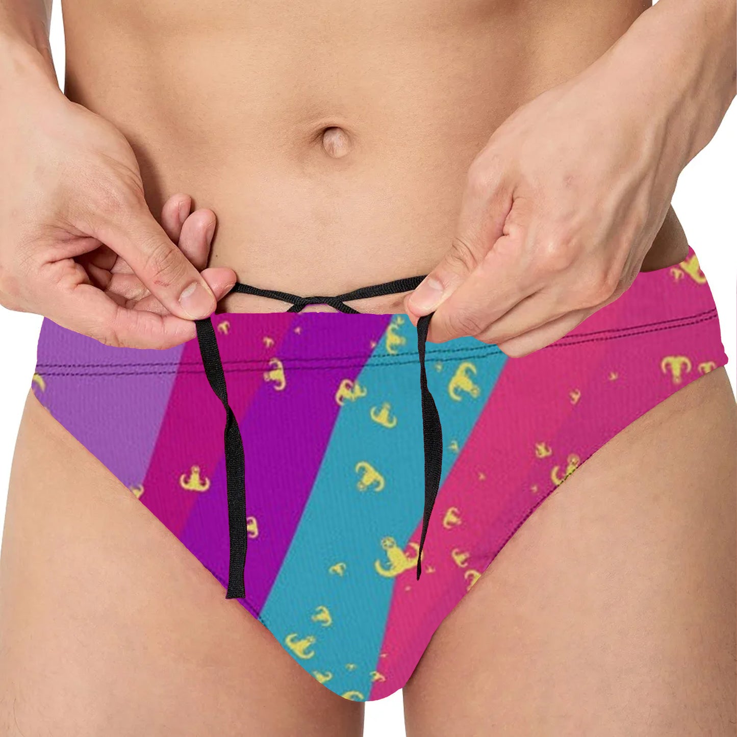 Men's Swim Briefs - "EOD Confetti Stripes"