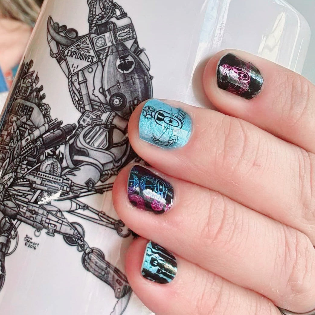 "EOD Ombre" Nail Art Strips (Purples & Blues)