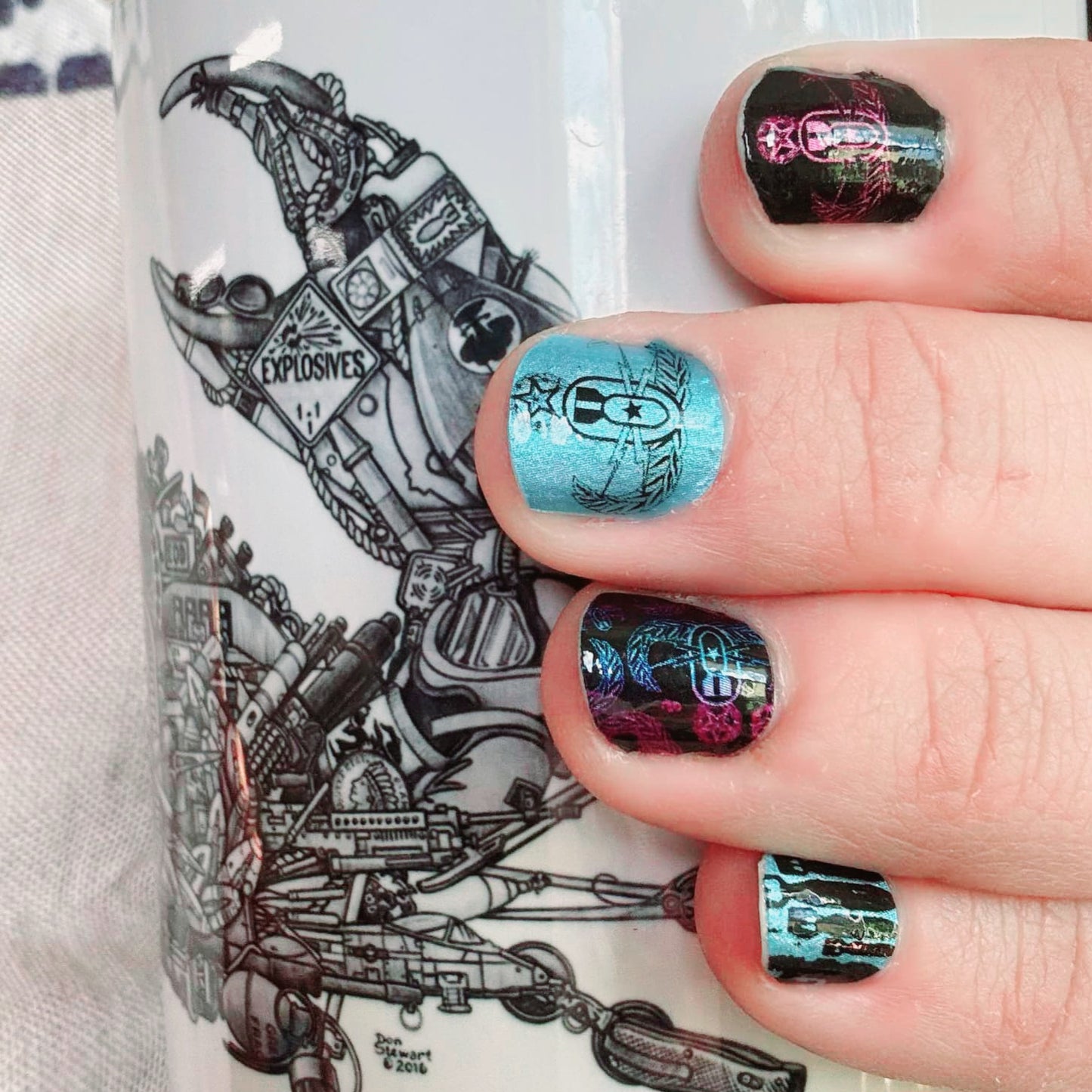 "EOD Ombre" Nail Art Strips (Purples & Blues)