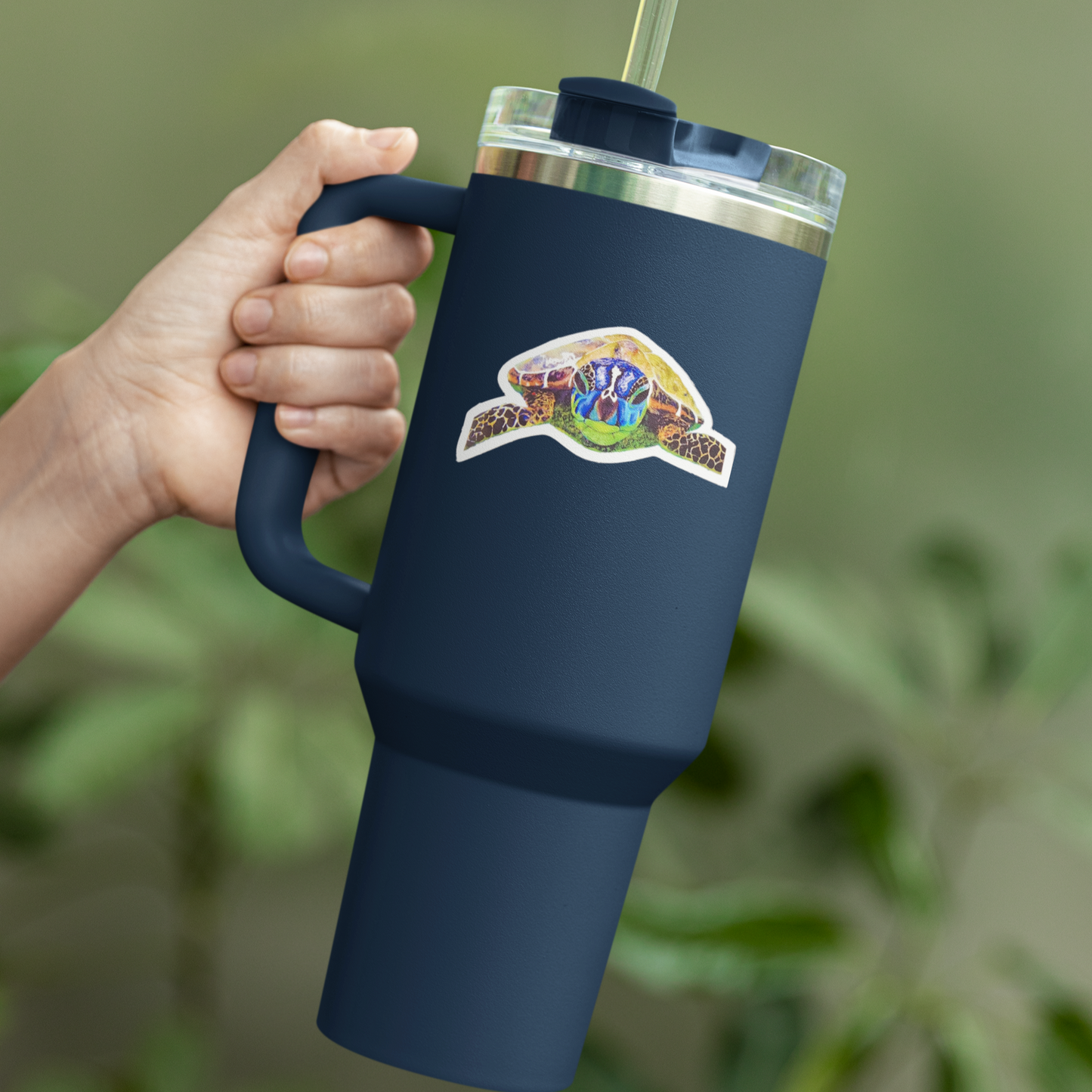 Vinyl Sticker/Decal - "Nosey Sea Turtle"