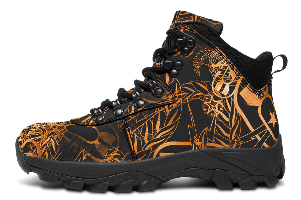 Print On Demand - Outdoor Boots - "It's 5 o'clock Somewhere" (Orange)