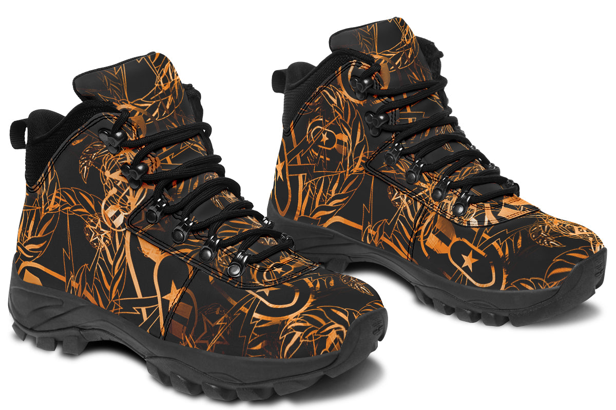 Print On Demand - Outdoor Boots - "It's 5 o'clock Somewhere" (Orange)