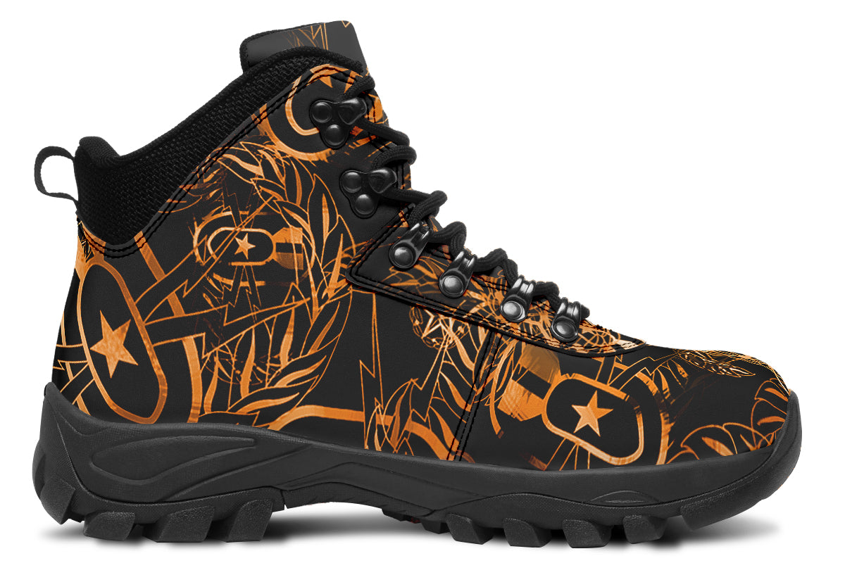 Print On Demand - Outdoor Boots - "It's 5 o'clock Somewhere" (Orange)