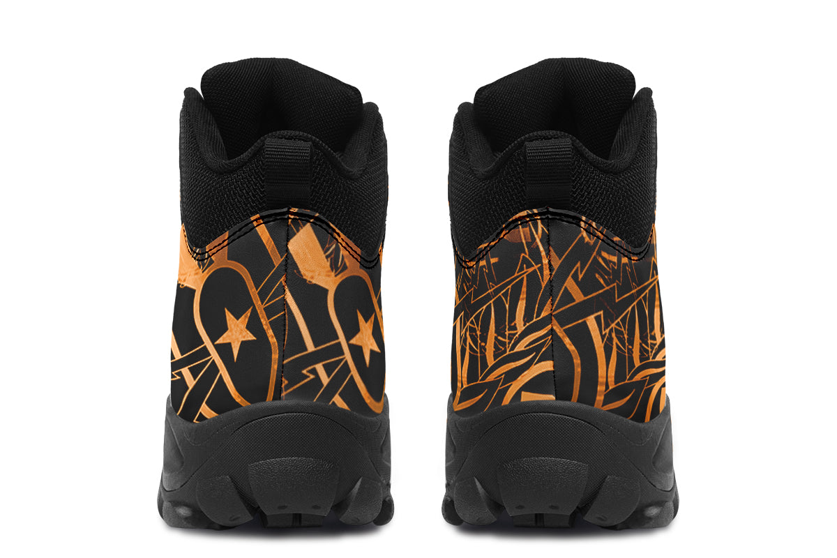 Print On Demand - Outdoor Boots - "It's 5 o'clock Somewhere" (Orange)