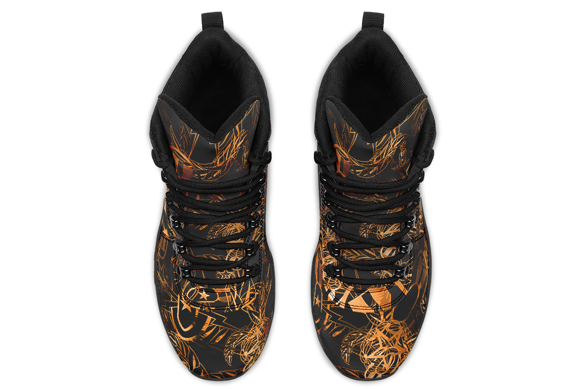 Print On Demand - Outdoor Boots - "It's 5 o'clock Somewhere" (Orange)