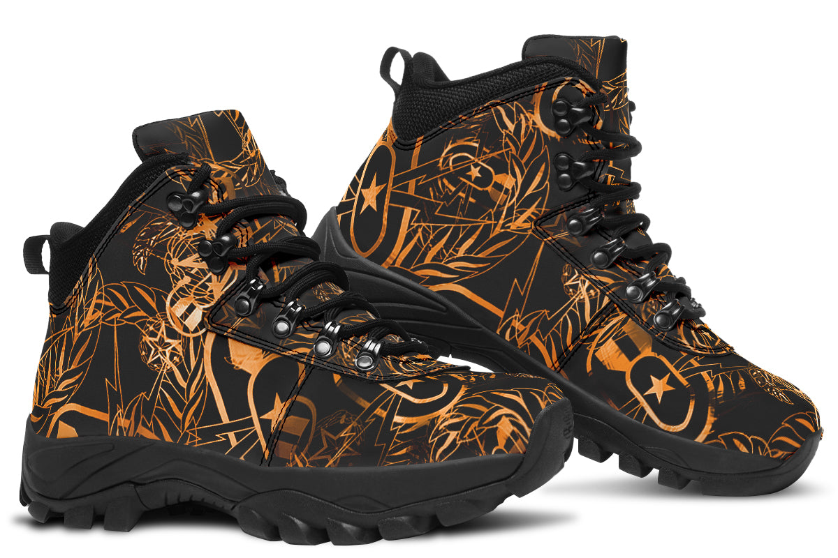 Print On Demand - Outdoor Boots - "It's 5 o'clock Somewhere" (Orange)
