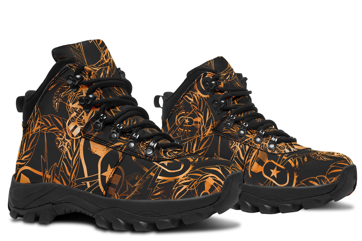 Print On Demand - Outdoor Boots - "It's 5 o'clock Somewhere" (Orange)