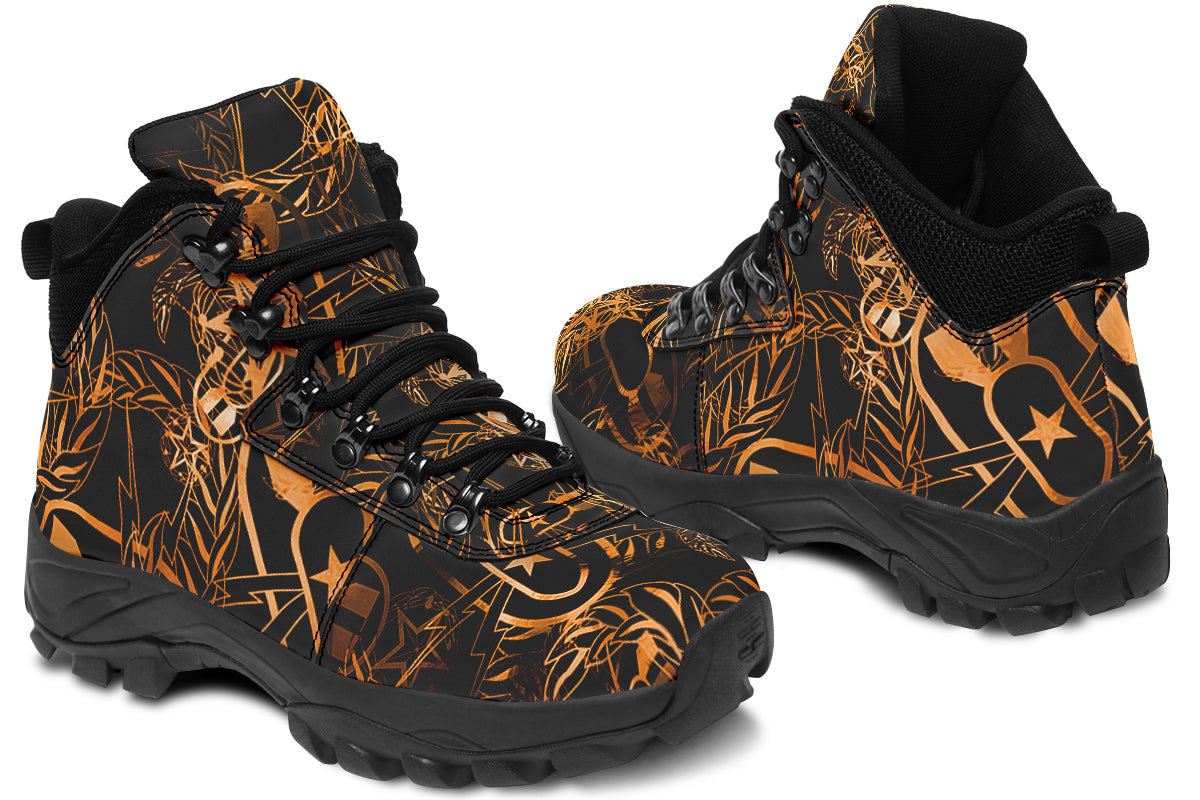 Print On Demand - Outdoor Boots - "It's 5 o'clock Somewhere" (Orange)