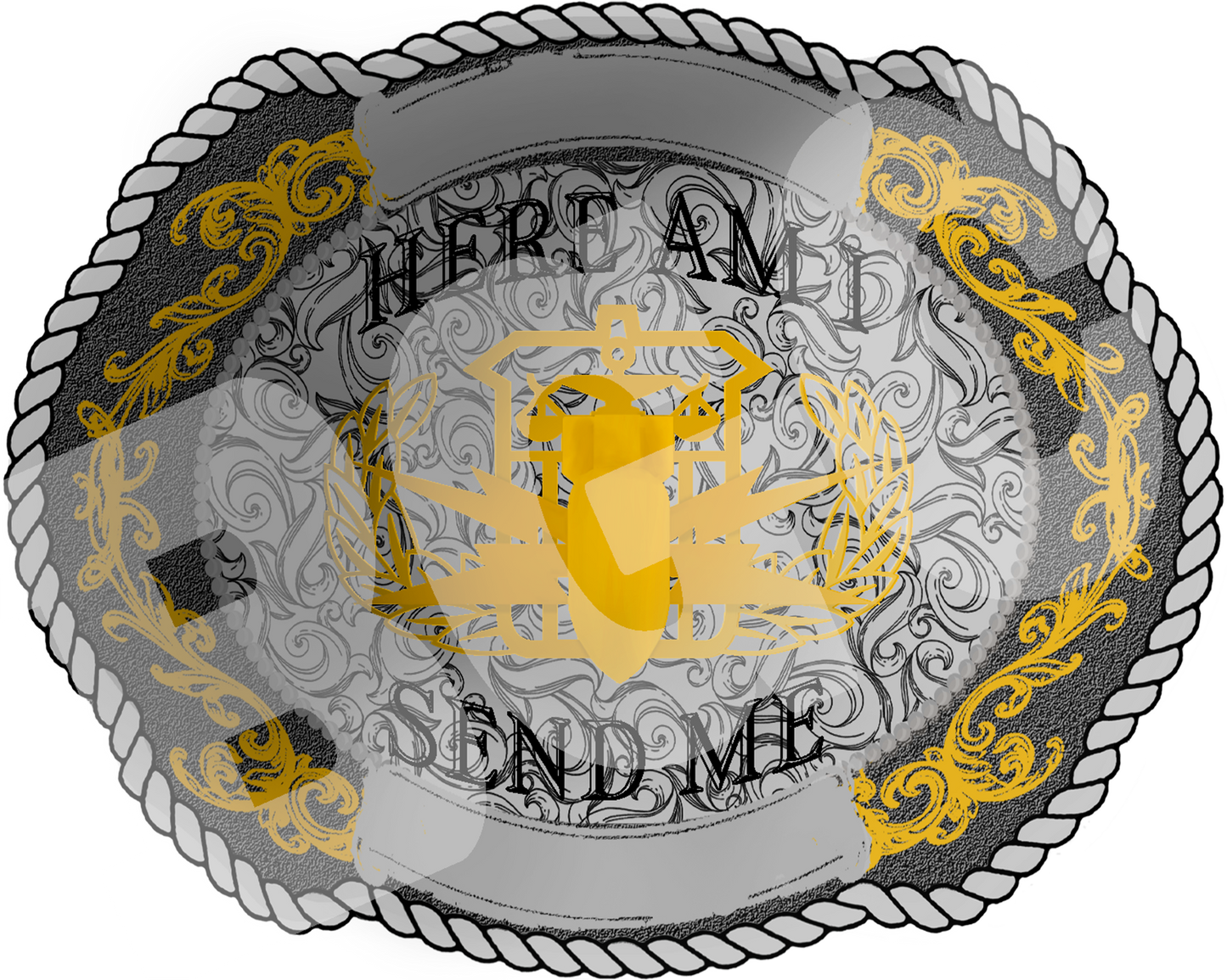 PSBT/HDS Trophy Belt Buckle "Here Am I, Send Me"