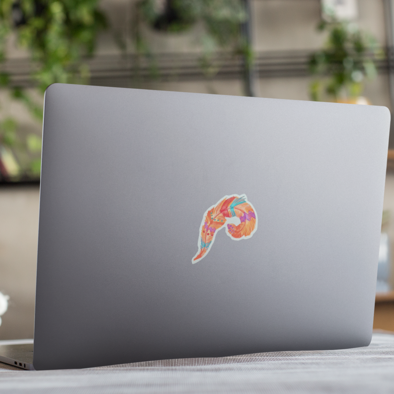 Vinyl Sticker/Decal - "Painted Feather"