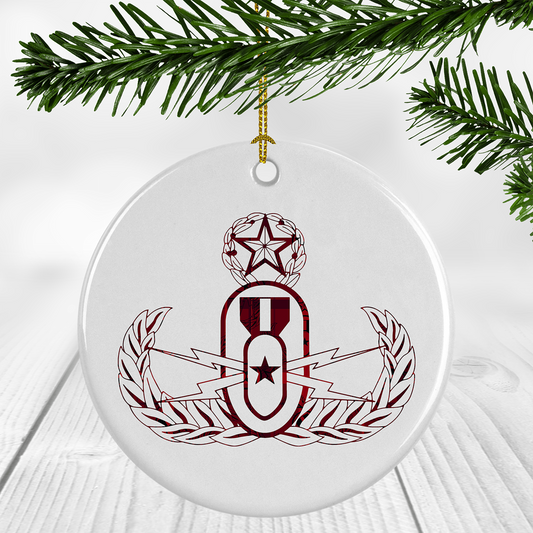 "Red EOD Badge" Ornament