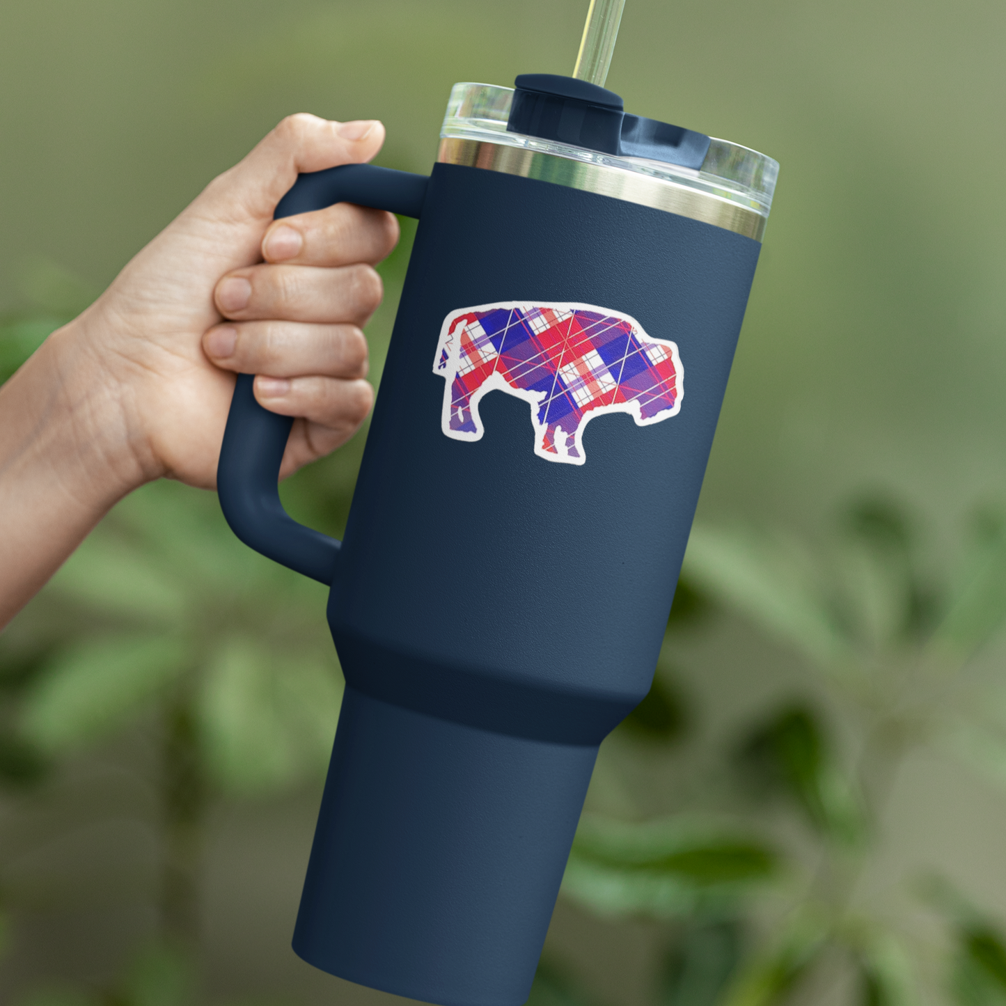 Vinyl Sticker/Decal - "Red, White, and Buffalo"