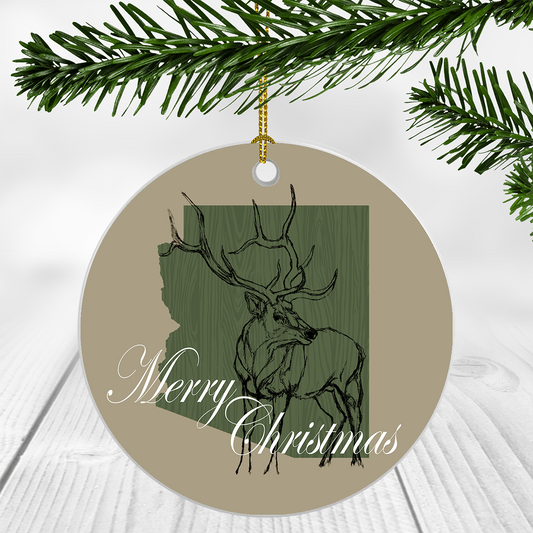 "Arizona Elk - Merry Christmas" Ornament