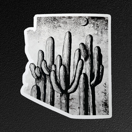 Vinyl Sticker/Decal - "Saguaro Forest Under the Moon"