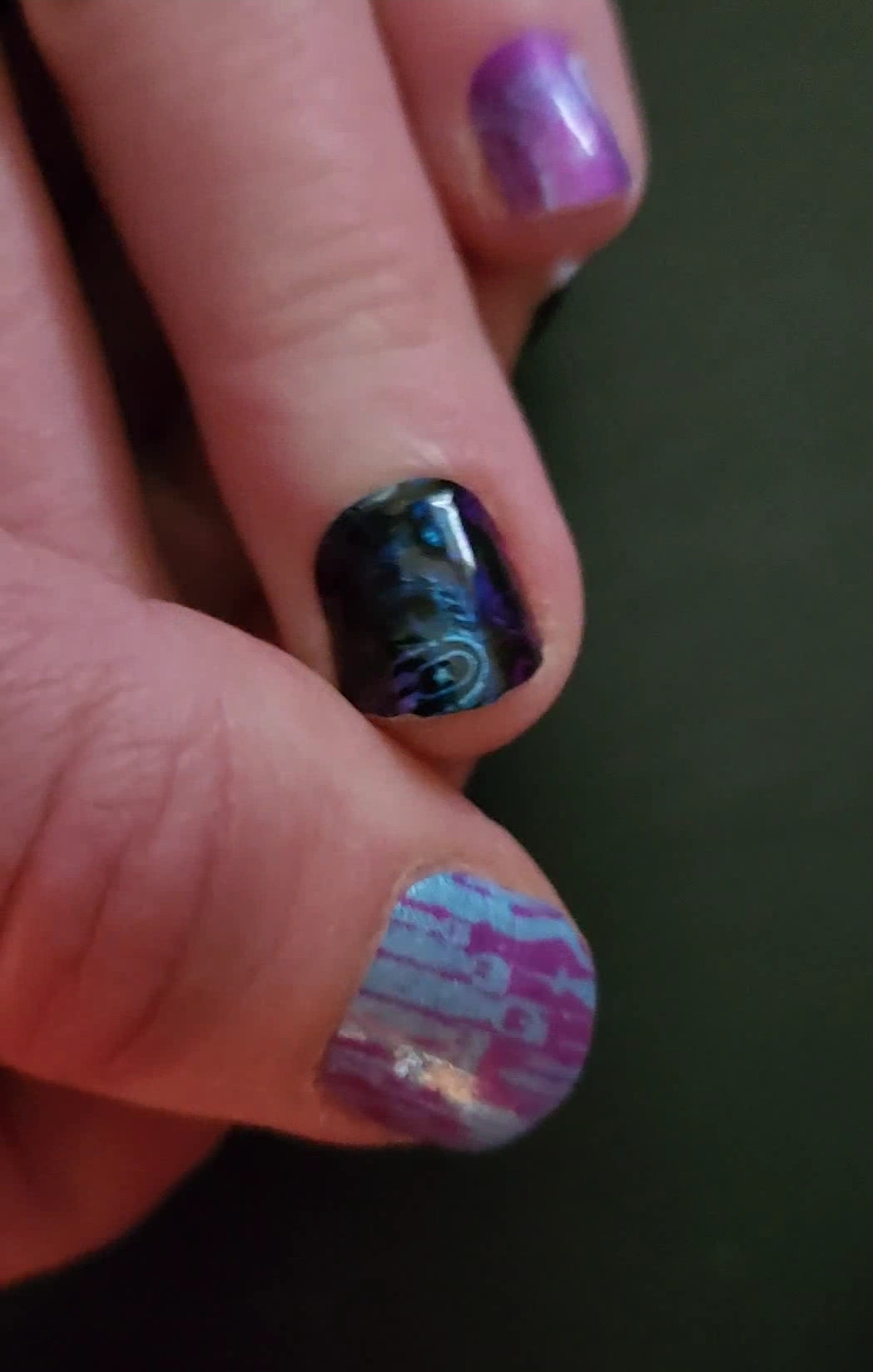 "EOD Ombre" Nail Art Strips (Purples & Blues)