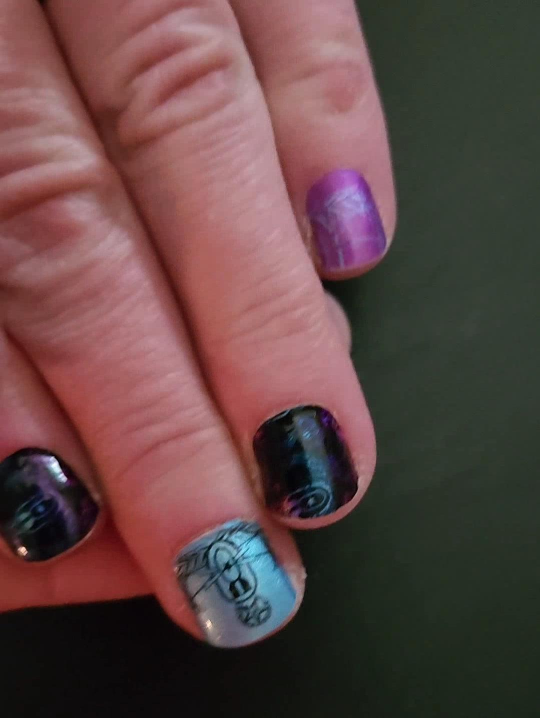 "EOD Ombre" Nail Art Strips (Purples & Blues)