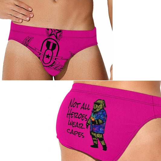 Men's Swim Briefs - "Not All Heroes Wear Capes"