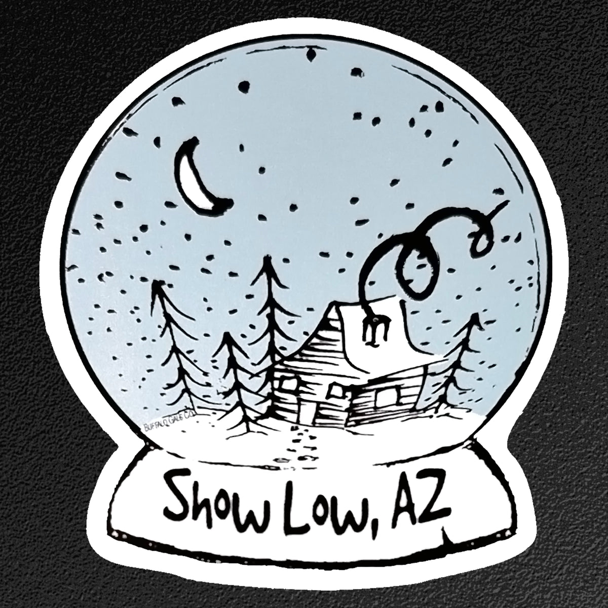 Vinyl Sticker/Decal - "Snow Globe" (Show Low, AZ Cabin)