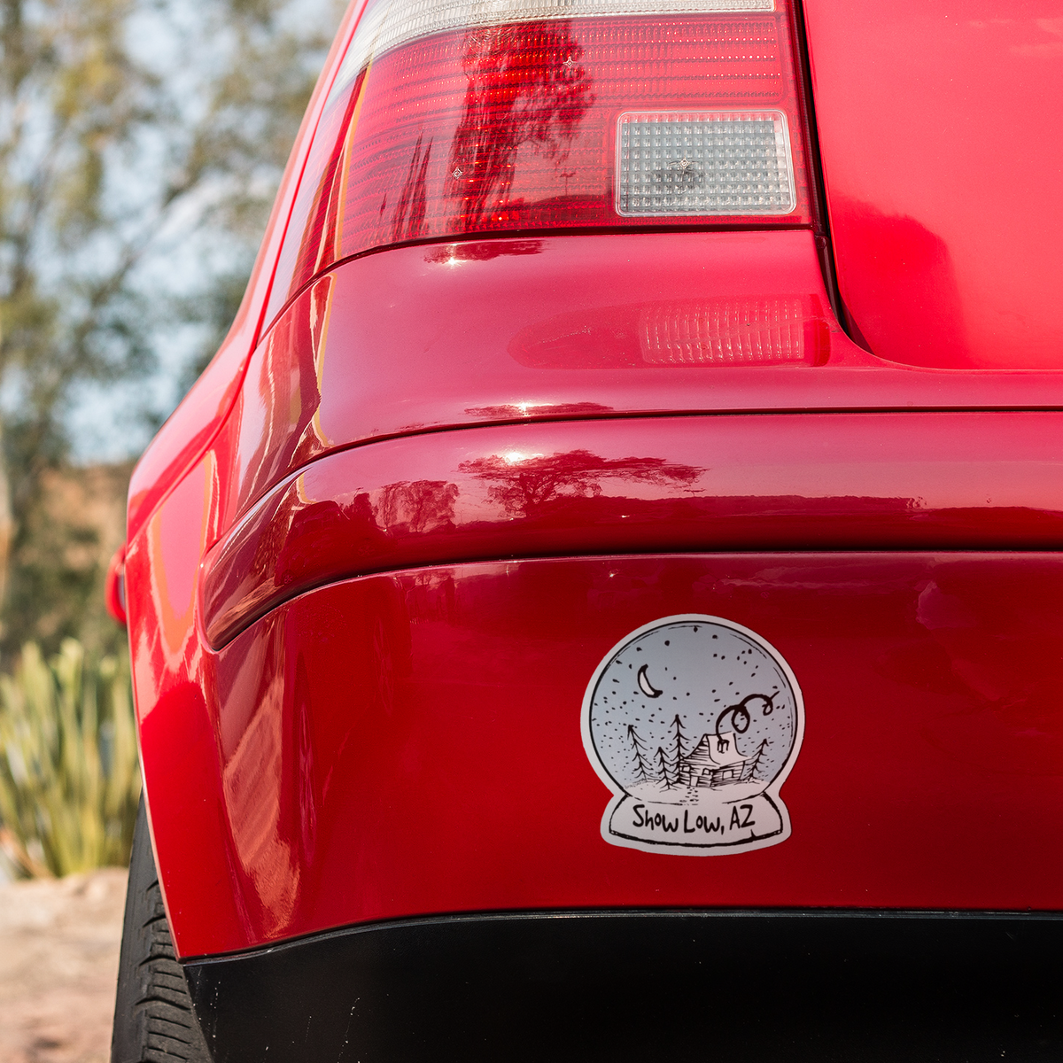 Vinyl Sticker/Decal - "Snow Globe" (Show Low, AZ Cabin)