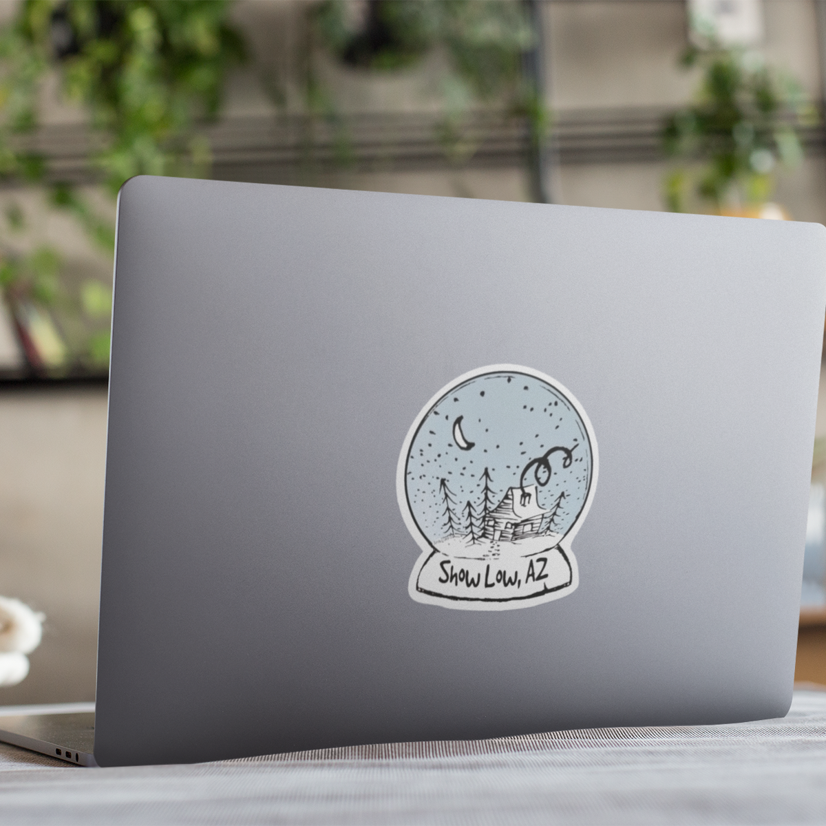 Vinyl Sticker/Decal - "Snow Globe" (Show Low, AZ Cabin)