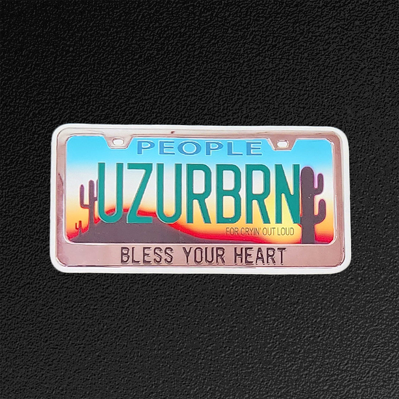 Use Your Brain (UZURBRN) License Plate Vinyl Sticker/Decal