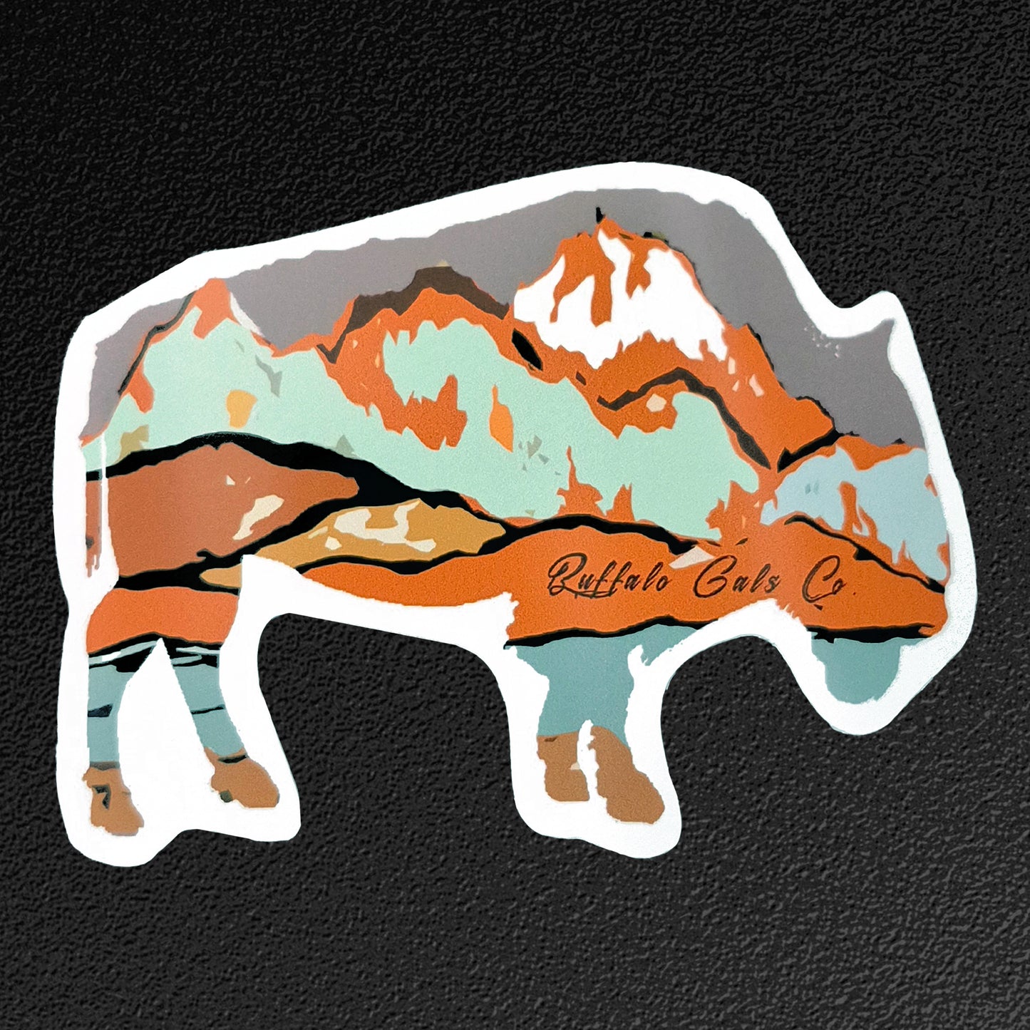 Vinyl Sticker/Decal - "White Mountains, AZ Bison"