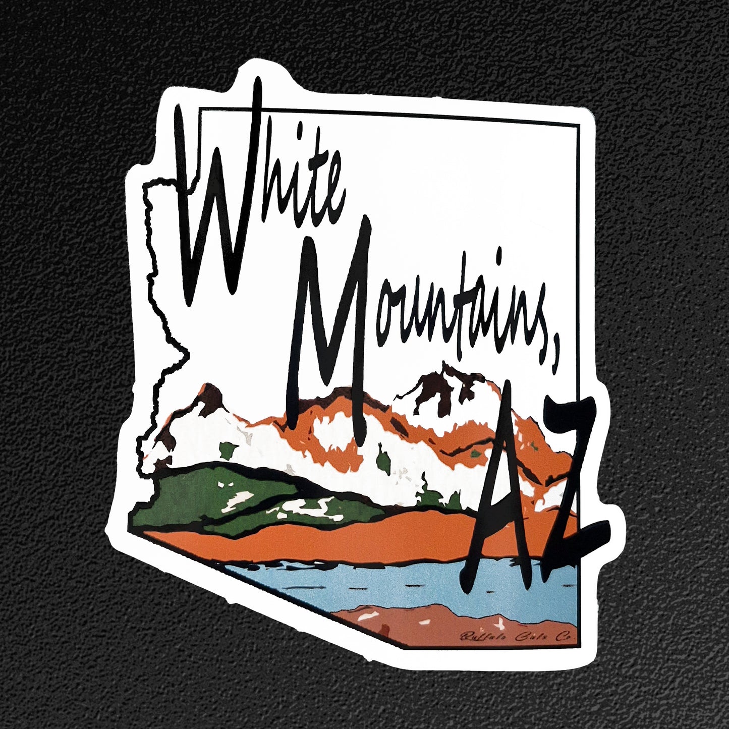 Vinyl Sticker/Decal - "White Mountains, AZ"