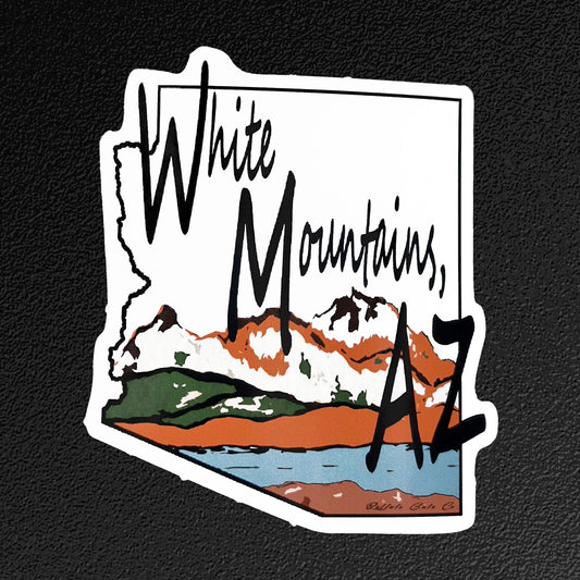 Vinyl Sticker/Decal - "White Mountains, AZ"