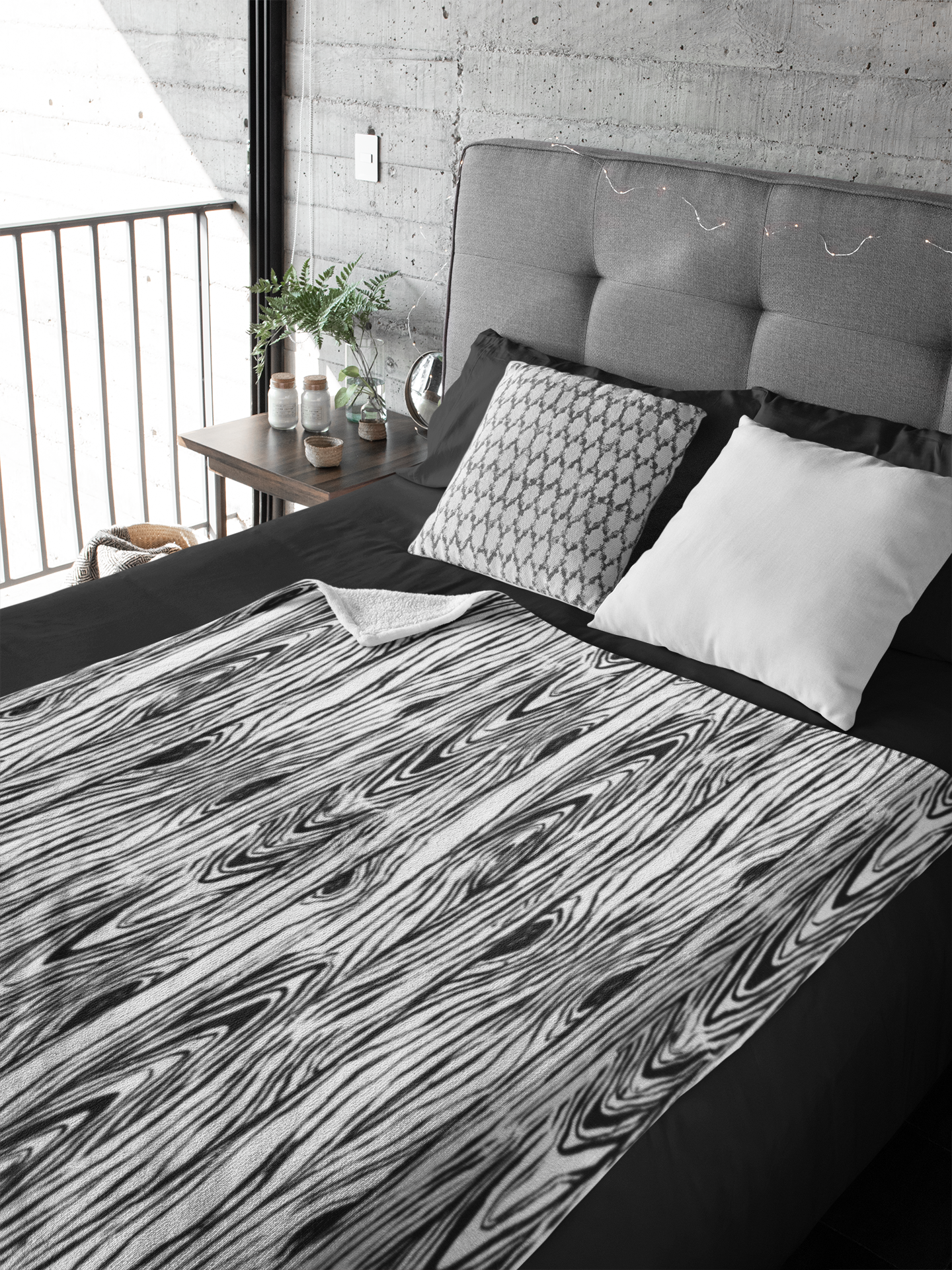 Pre-Order Wood Grain B&W Blanket