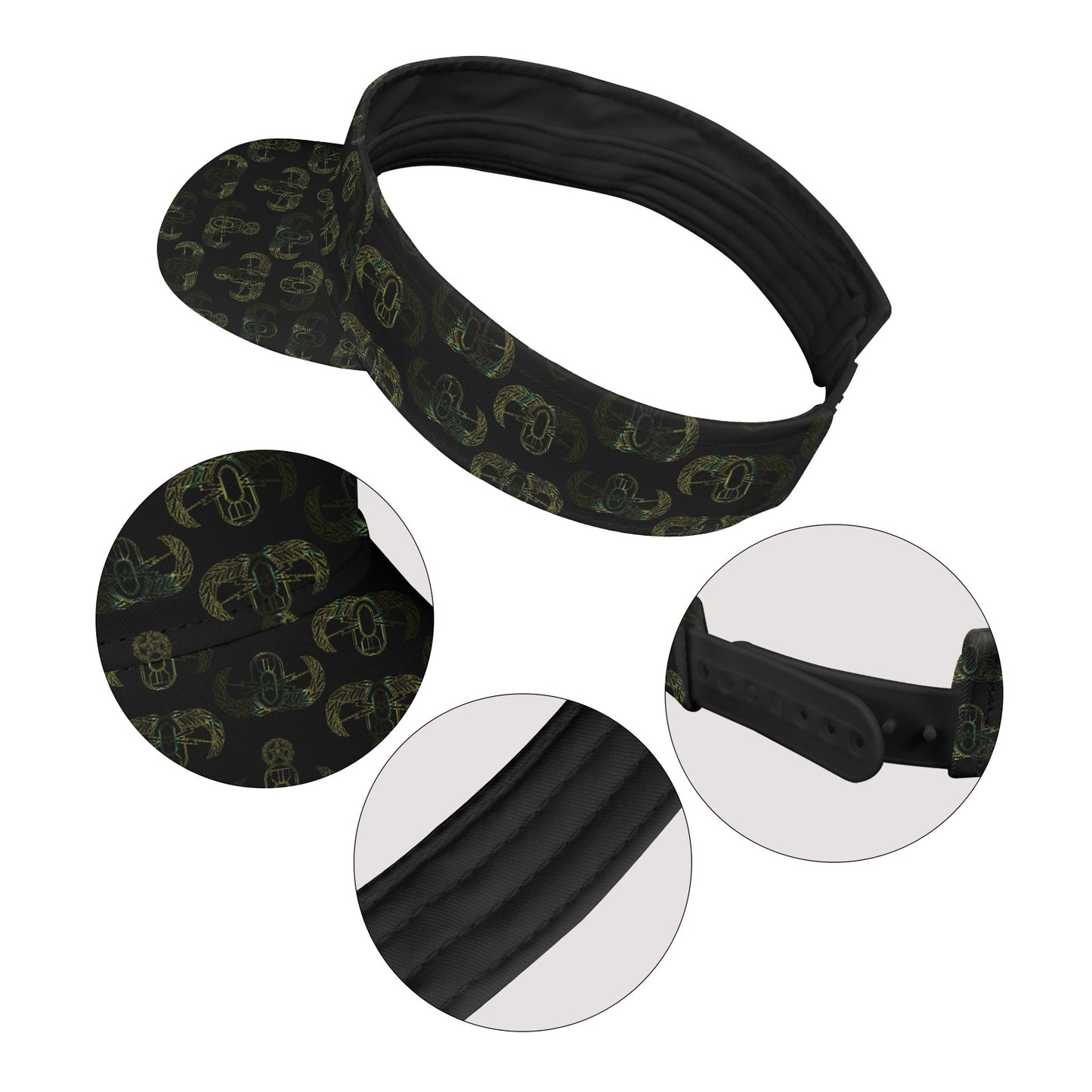 Sports Visor - "EOD Badge Rows" (War Paint)