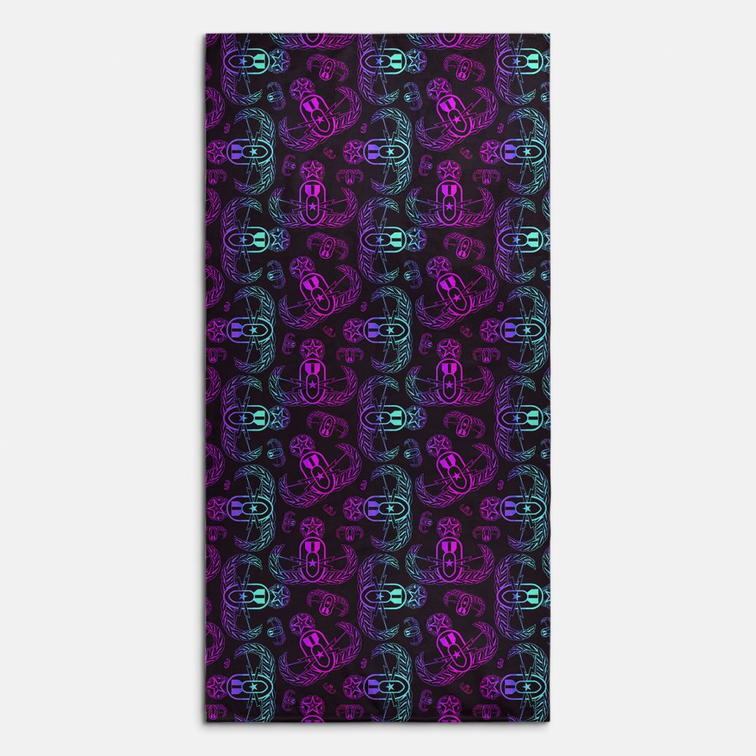 Beach Towel - "EOD Ombre"(Purple/Pink/Turquoise)