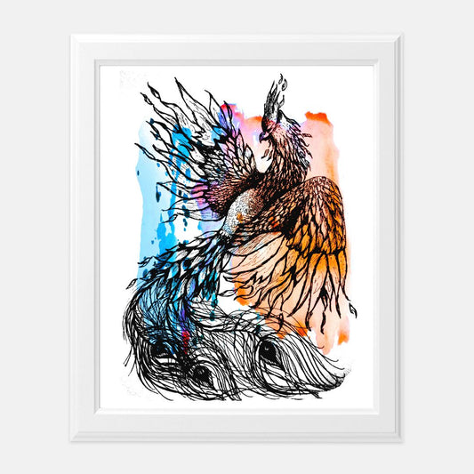 Print (8" x10") - "Phoenix on Paint"