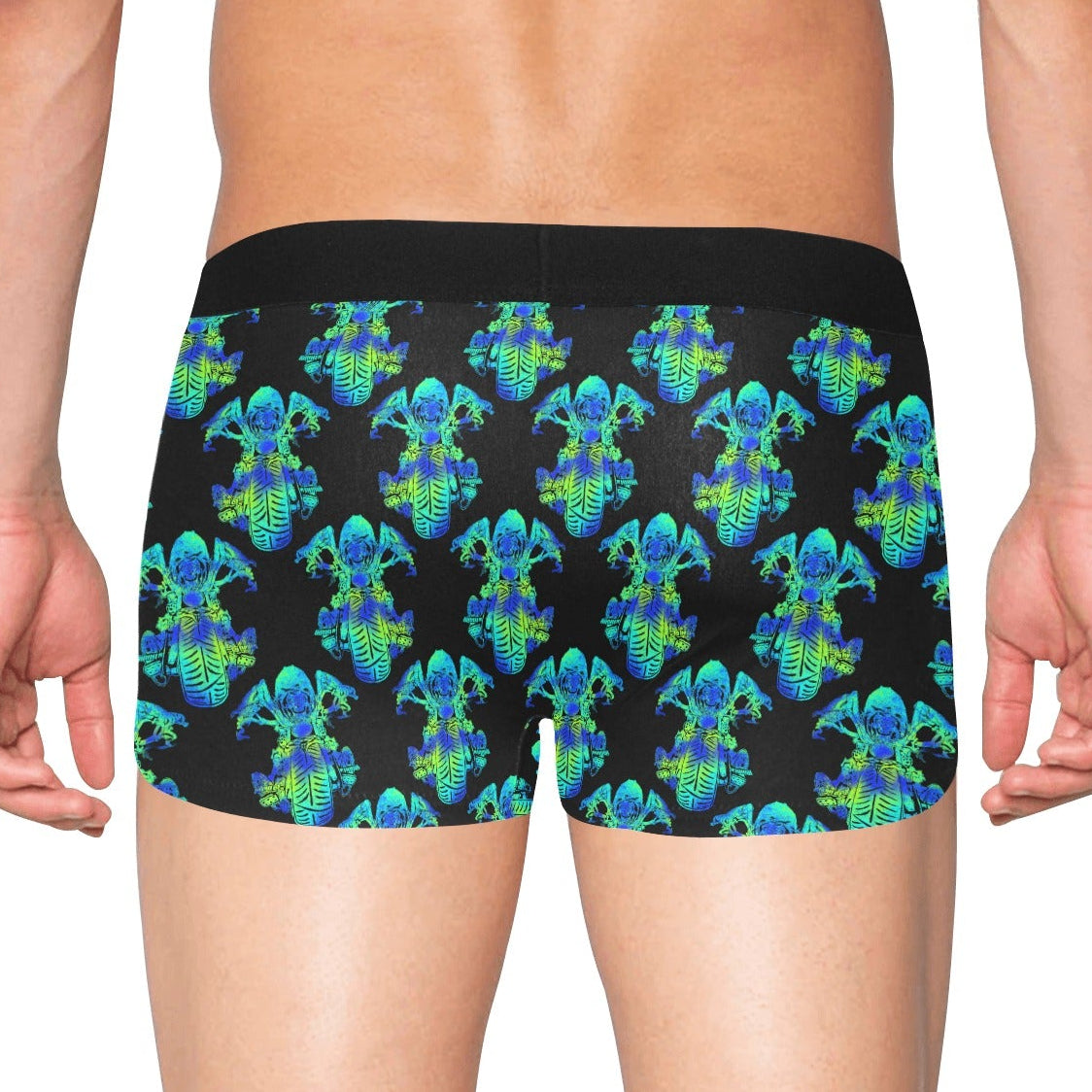 Men's Boxer Briefs with Fly - "Bomb Suit Biker" (Electric Blue)