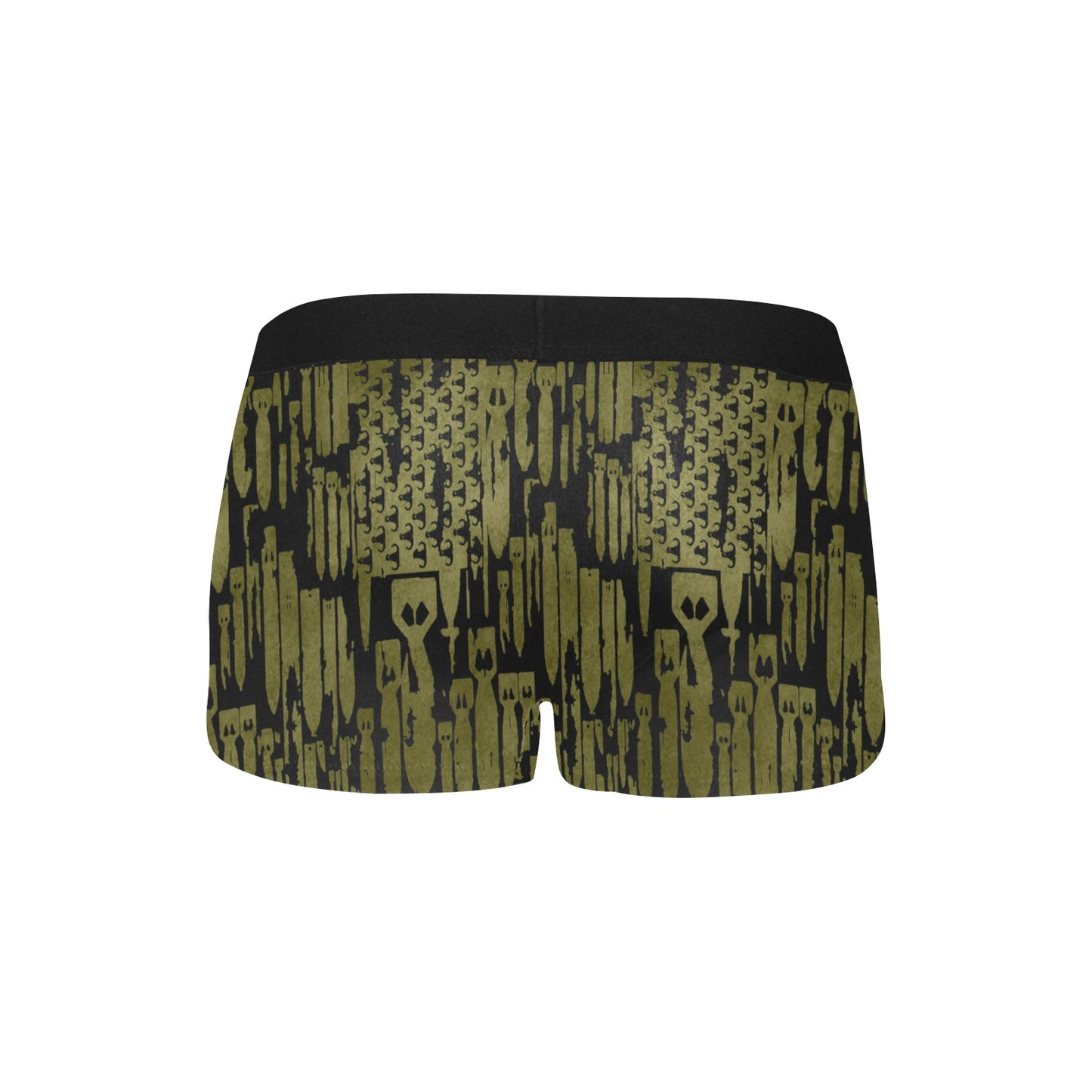 Men's Boxer Briefs with Fly - "EOD Bomb Flag" (OD Green on Black)