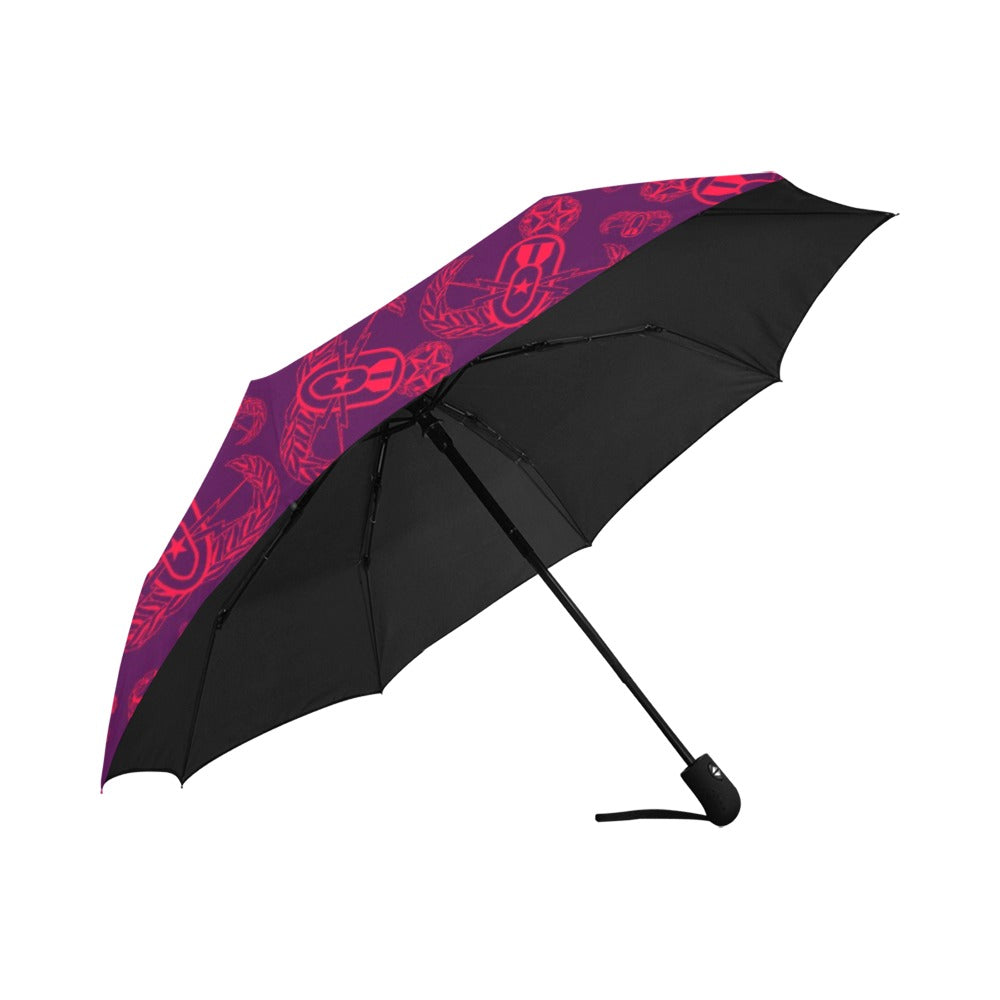 Umbrella - "EOD Badges X 3" (Coral on Maroon)