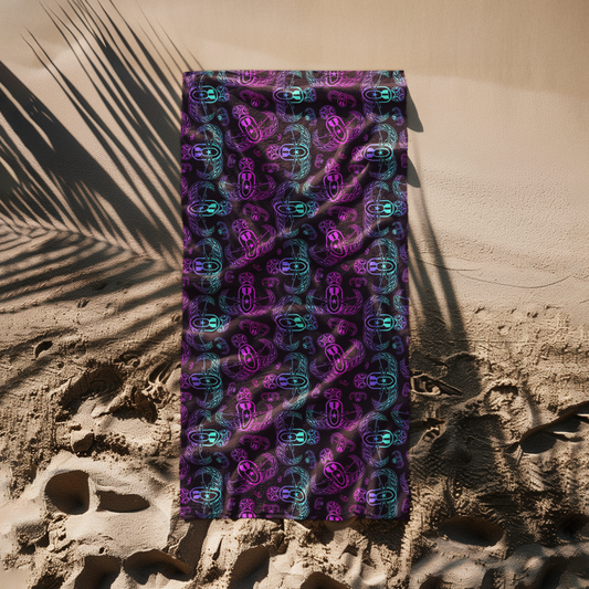 Beach Towel - "EOD Ombre"(Purple/Pink/Turquoise)