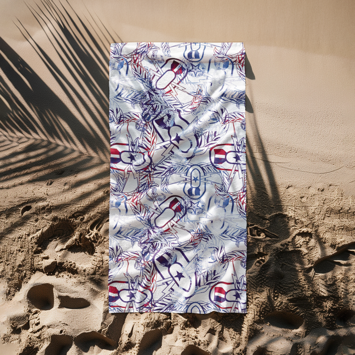 Beach Towel - "It's 5 o'clock Somewhere" Red, White, and BOOM!