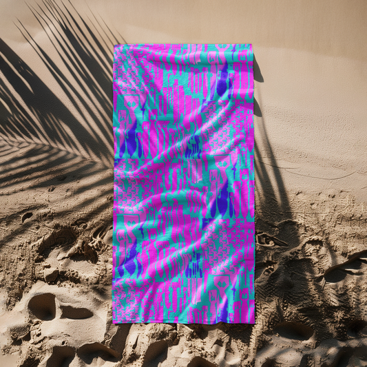 Beach Towel - "EOD Bomb Flags" 90's Vibe