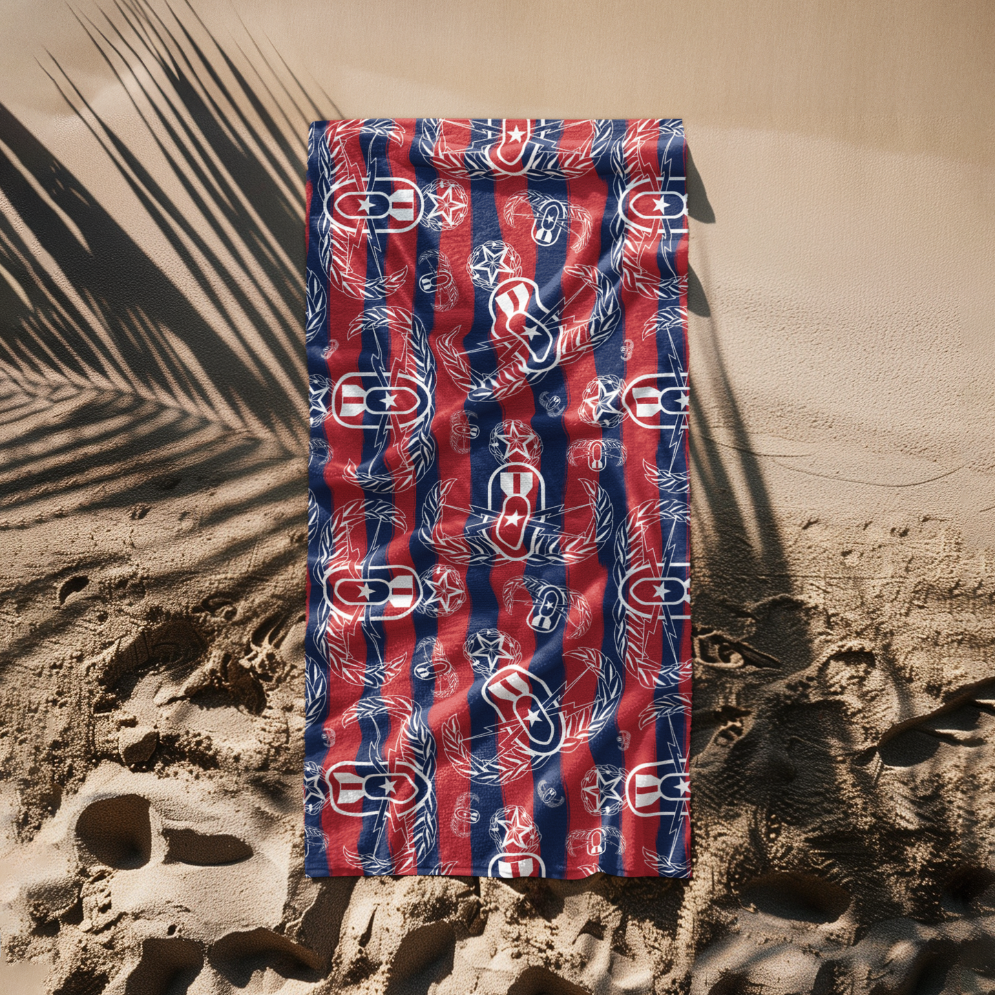 Beach Towel - Crabs and Stripes