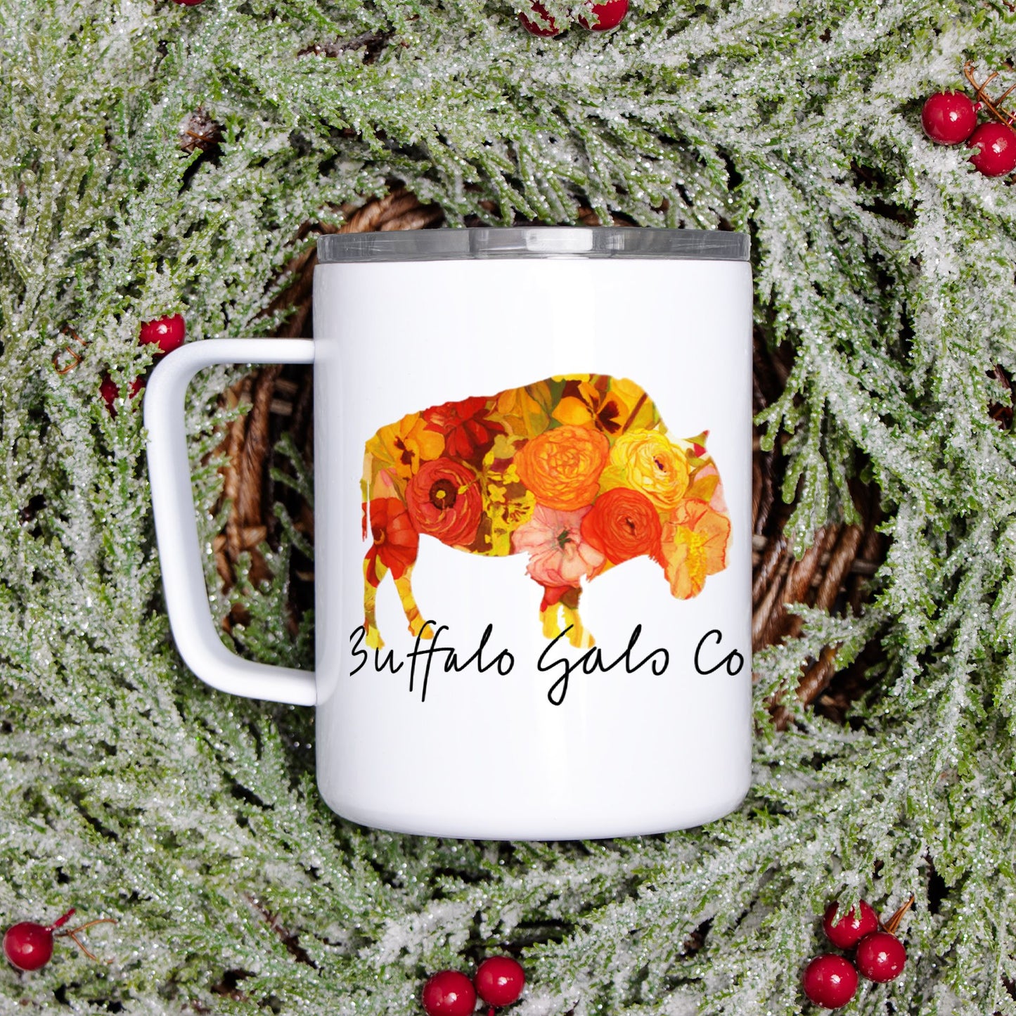 Travel Mug - "Sunset Poppy"