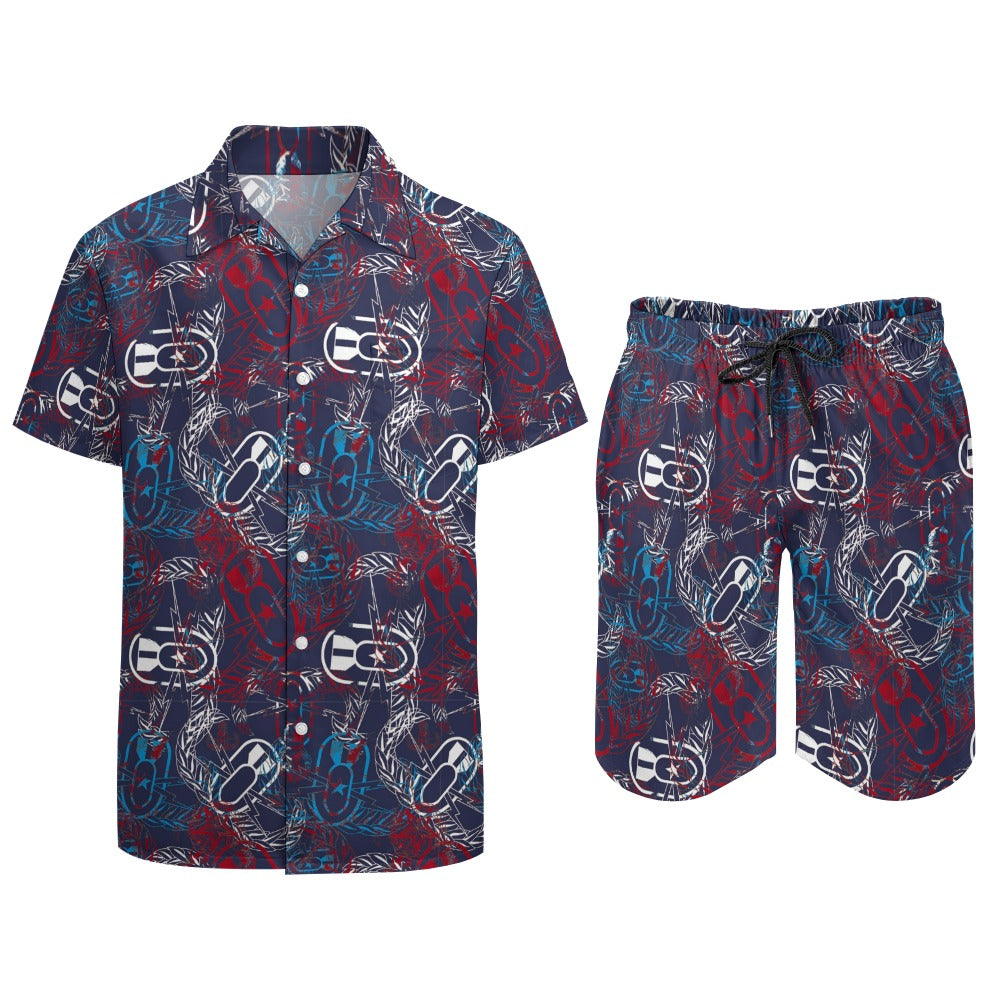 Leisure Beach Suit - "It's 5 o'clock Somewhere" (Red, White, & Blues)