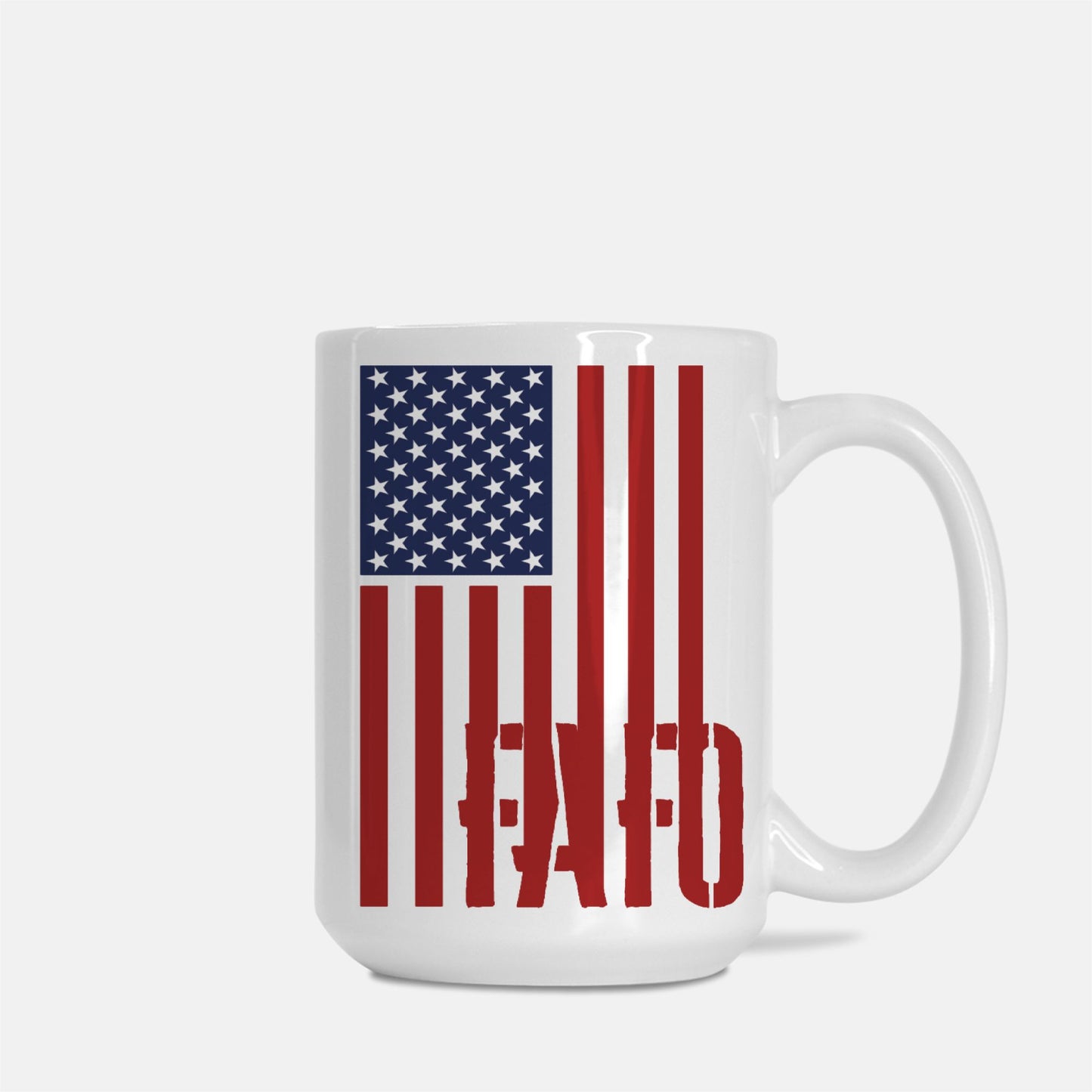 Mug - "FAFO American Flag" (Vertical RWB)